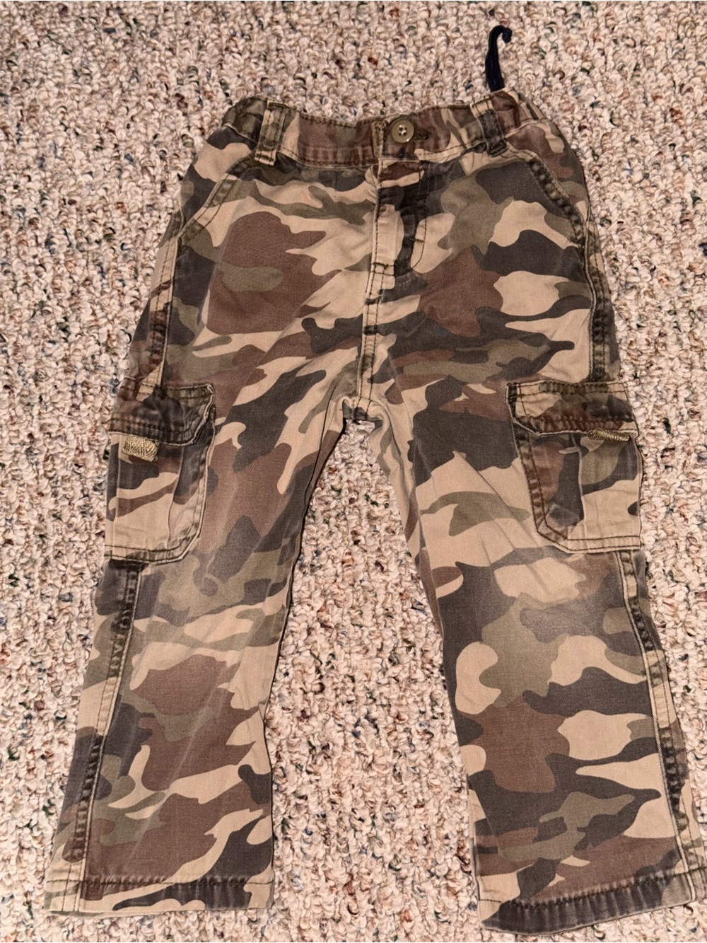 Source Unknown Kids Camo Cargo Jeans - Brown & Green